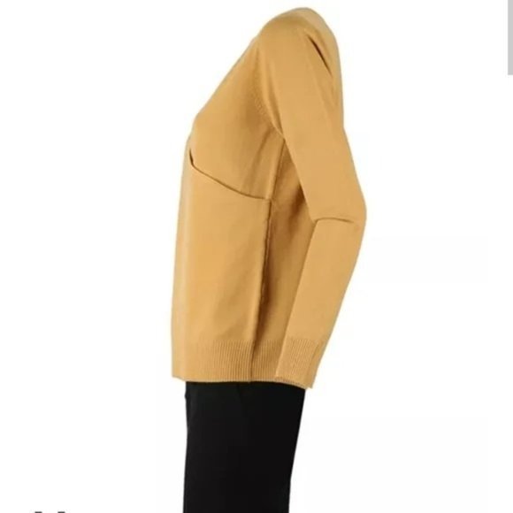 SIONI AEADA Faux Wrap Sweater in Saffron - NWT - Picture 3 of 3